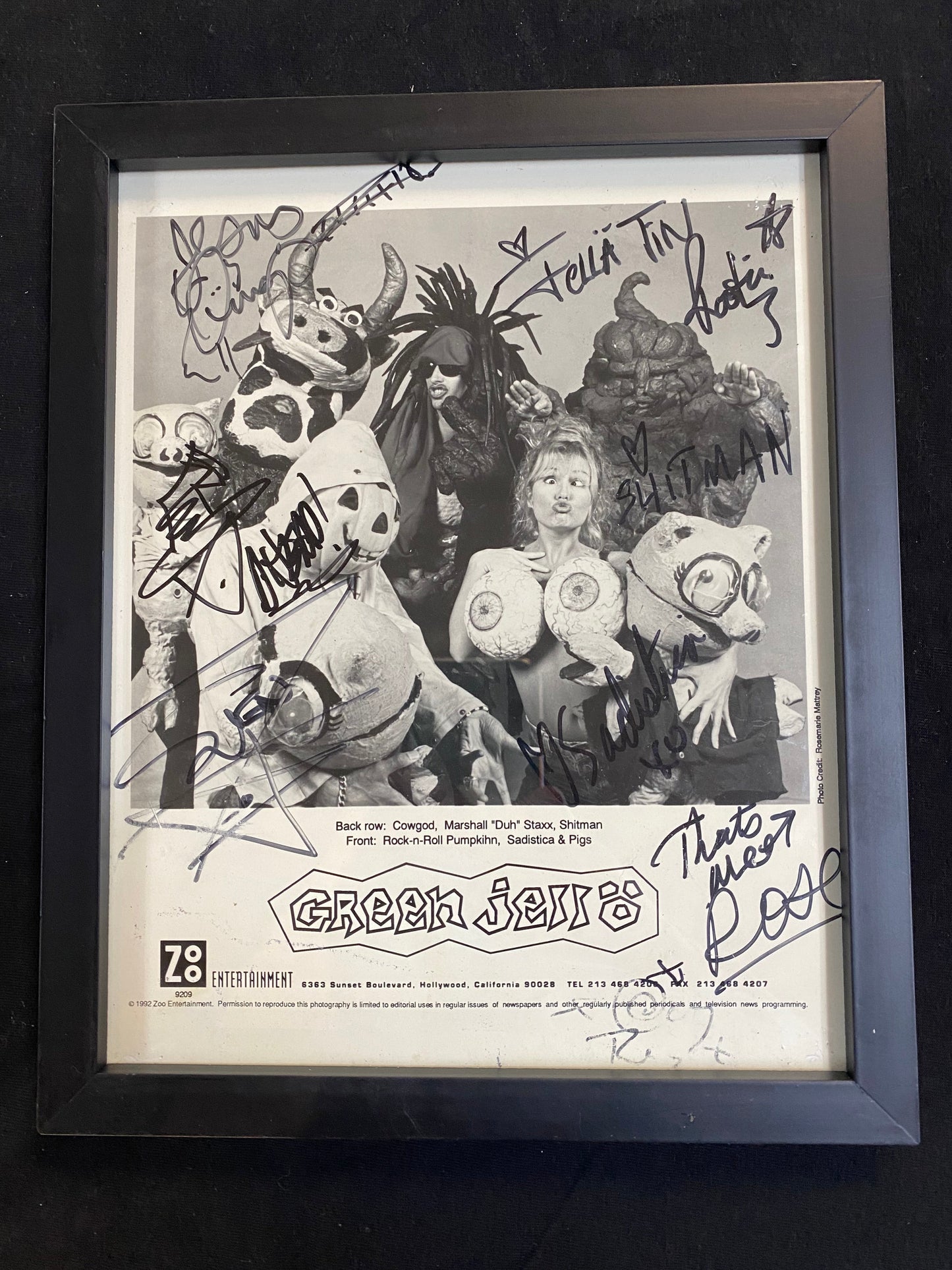 Green Jello 1993 Autographed Promo Photo