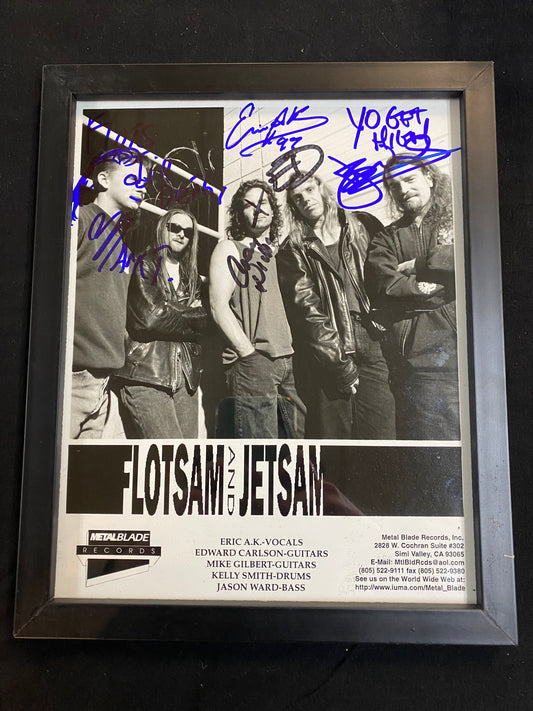 Flotsam and Jetsom Framed Autographed Photo