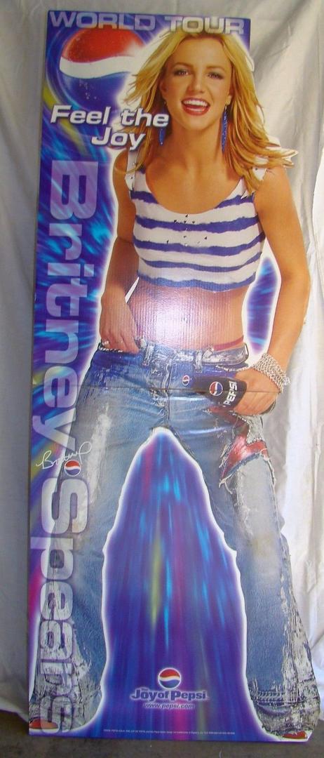 "Life Sized" Britney Spears Pepsi Promotional Stand up Poster