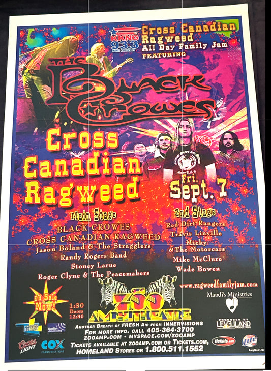 Black Crowes and Cross Canadian Ragweed 2007 11x17