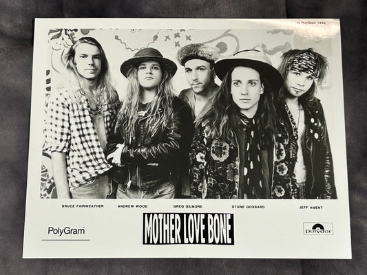 Mother Love Bone Original 8x10 promotional photo Polygram 1989 Rock History