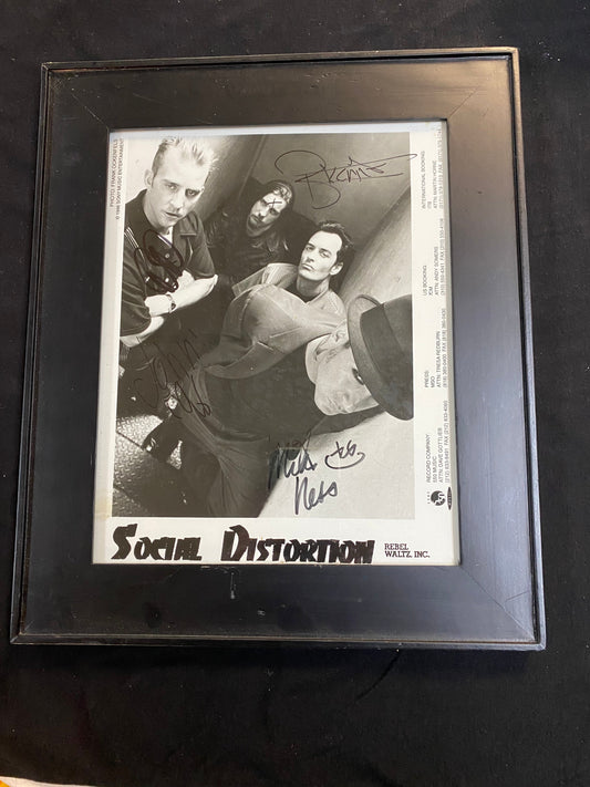 Social Distortion 1996 Autographed Framed Photo